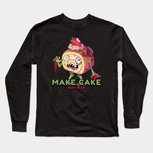 Make Cake Not War Zombie Long Sleeve T-Shirt